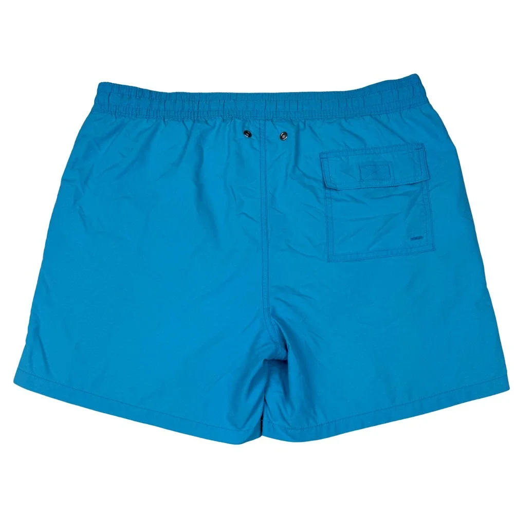 Polo Ralph Lauren Swim Trunks Shorts Men Lined Yellow Pony Large LightBlue Beach